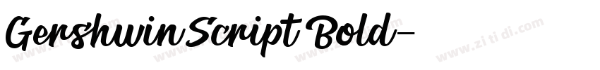 GershwinScript Bold字体转换